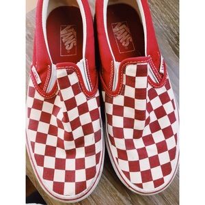 Maroon Checkerboard vans